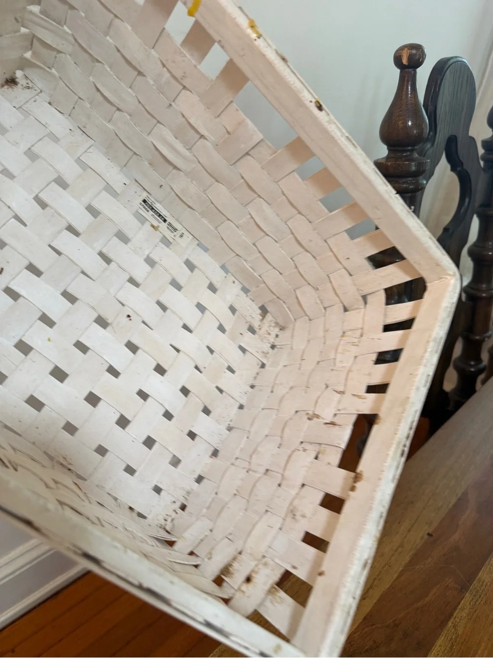 IKEA KNARRA basket. White Woven Decorative Basket - Home Accents